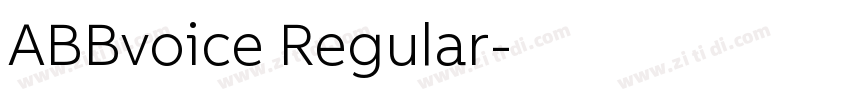 ABBvoice Regular字体转换